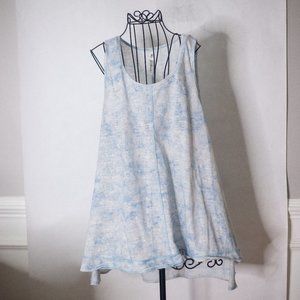 Ty Alexander Tank, Size XL (though size not shown) Light Blue Tie Dye Pattern